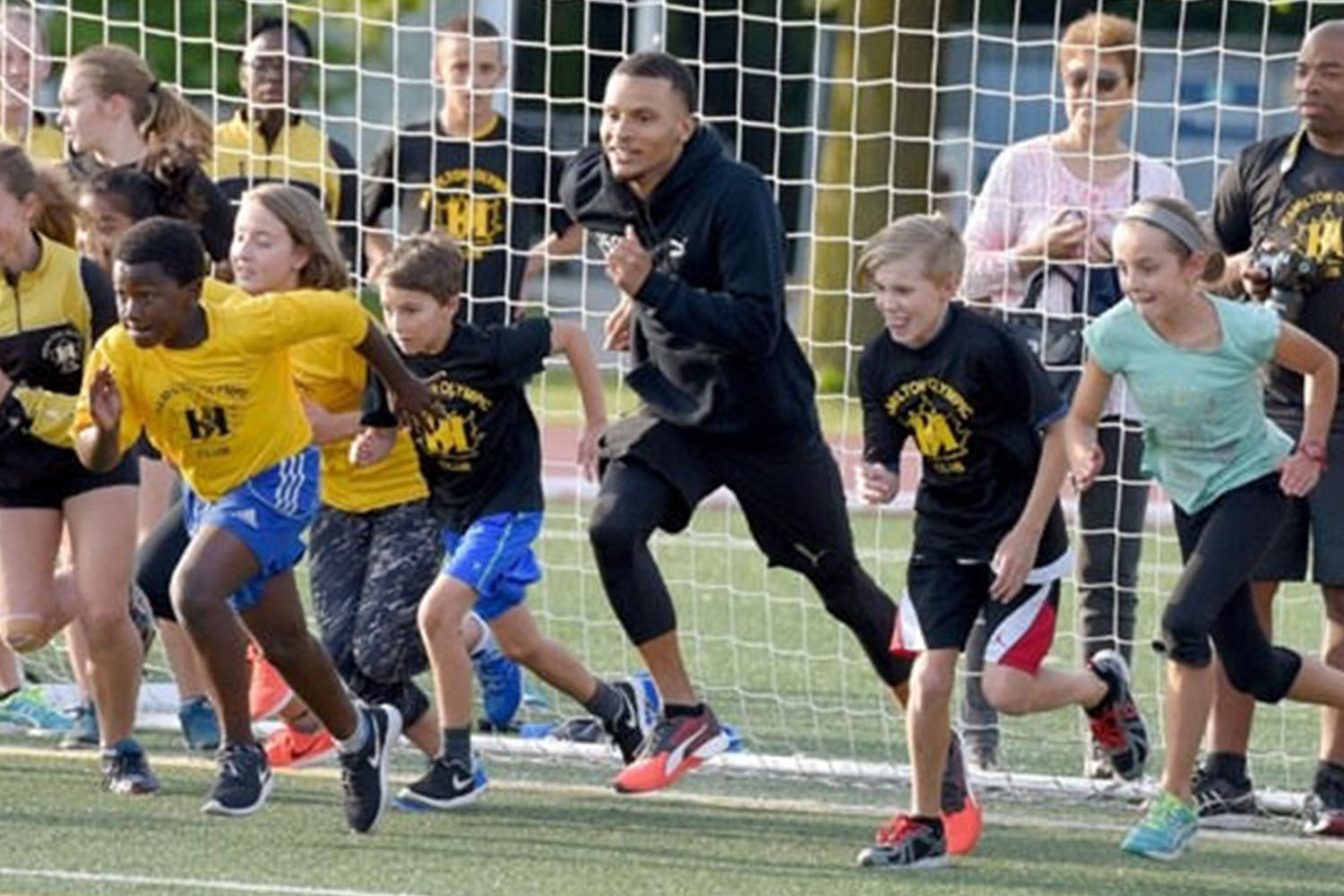 Kids playing soccer